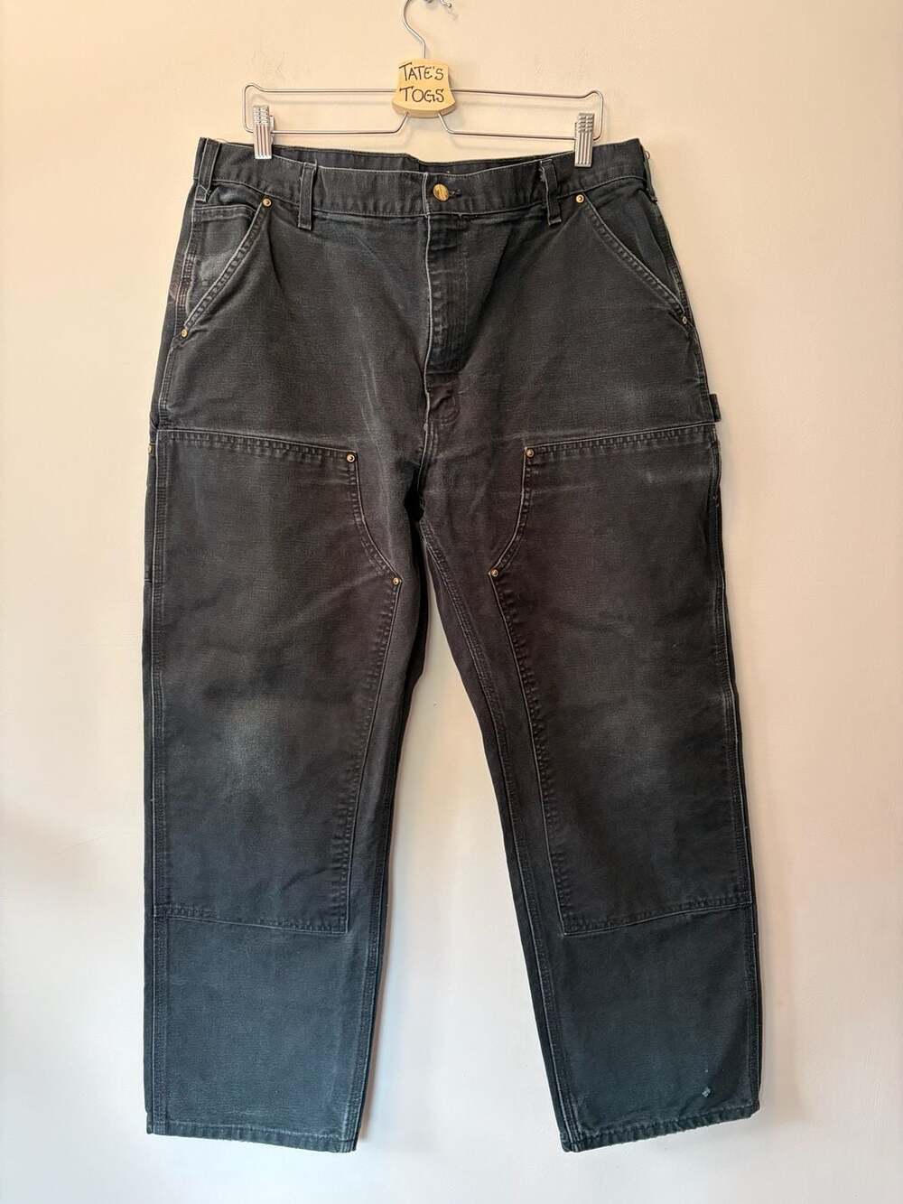 Carhartt B01 Washed Duck Double-Knee Work Pants Black